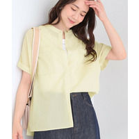 【洗濯機可/S-LL】さらり快適 半袖バンドカラーシャツ