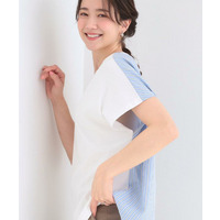 【S-LL/洗濯機可】異素材切り替え ひんやりTシャツ