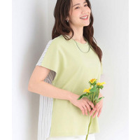 【S-LL/洗濯機可】異素材切り替え ひんやりTシャツ