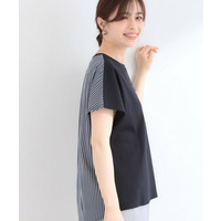 【S-LL/洗濯機可】異素材切り替え ひんやりTシャツ