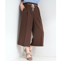 【S-LL】ロープベルトが爽やか ガウチョパンツ