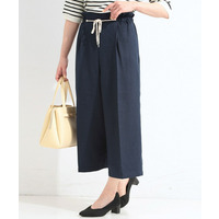 【S-LL】ロープベルトが爽やか ガウチョパンツ