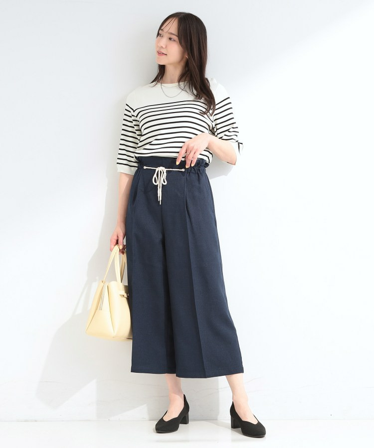 【S-LL】ロープベルトが爽やか ガウチョパンツ10