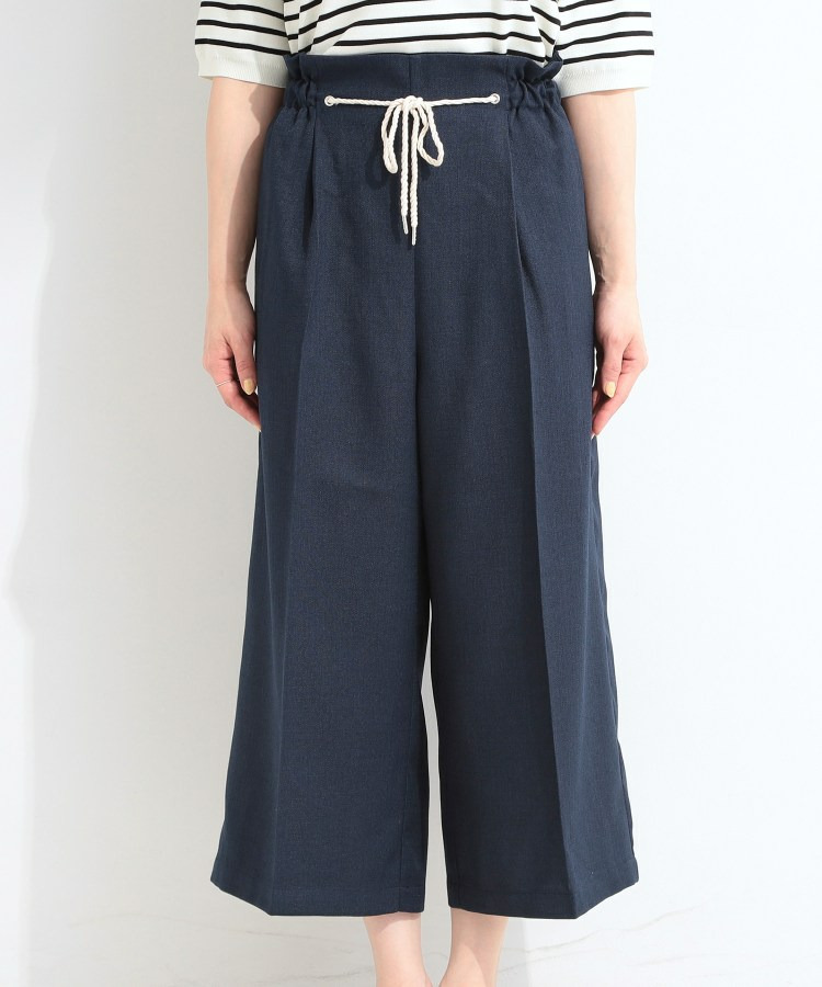【S-LL】ロープベルトが爽やか ガウチョパンツ14
