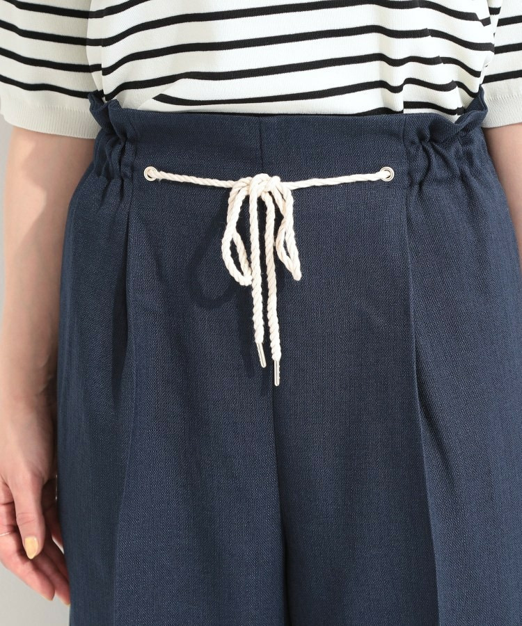 【S-LL】ロープベルトが爽やか ガウチョパンツ17