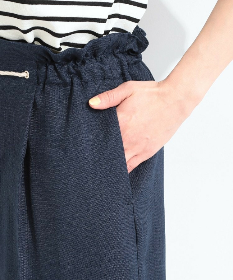 【S-LL】ロープベルトが爽やか ガウチョパンツ19