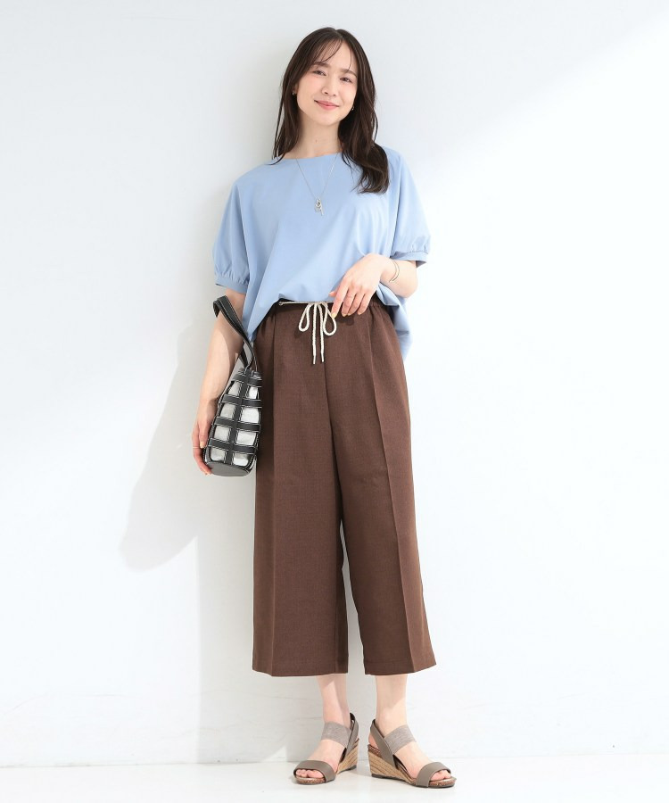 【S-LL】ロープベルトが爽やか ガウチョパンツ2