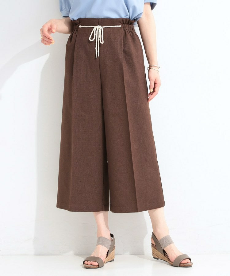 【S-LL】ロープベルトが爽やか ガウチョパンツ3