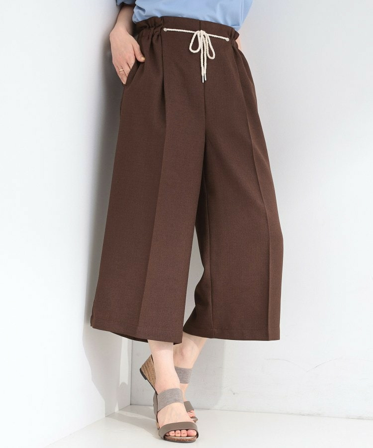 【S-LL】ロープベルトが爽やか ガウチョパンツ1