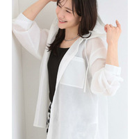 【さらり快適/洗濯機可/S-LL】紫外線対策にも ライトな着心地 シャツパーカ