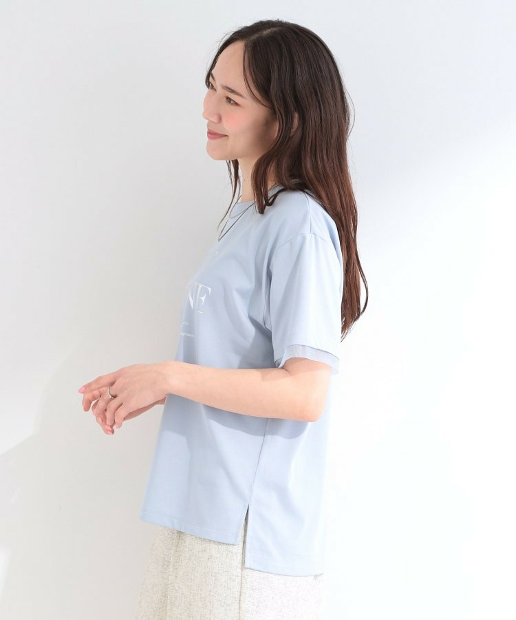 【ひんやり/S-LL/洗濯機可】色・柄選べる お袖チュールレイヤード プリントアソートTシャツ15