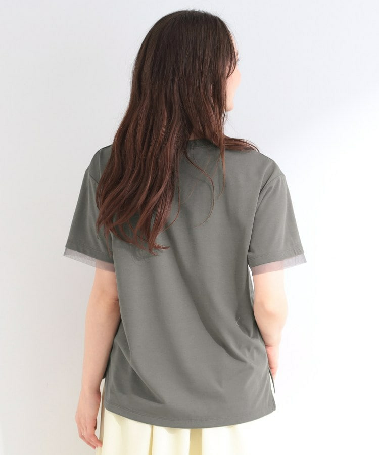 【ひんやり/S-LL/洗濯機可】色・柄選べる お袖チュールレイヤード プリントアソートTシャツ7