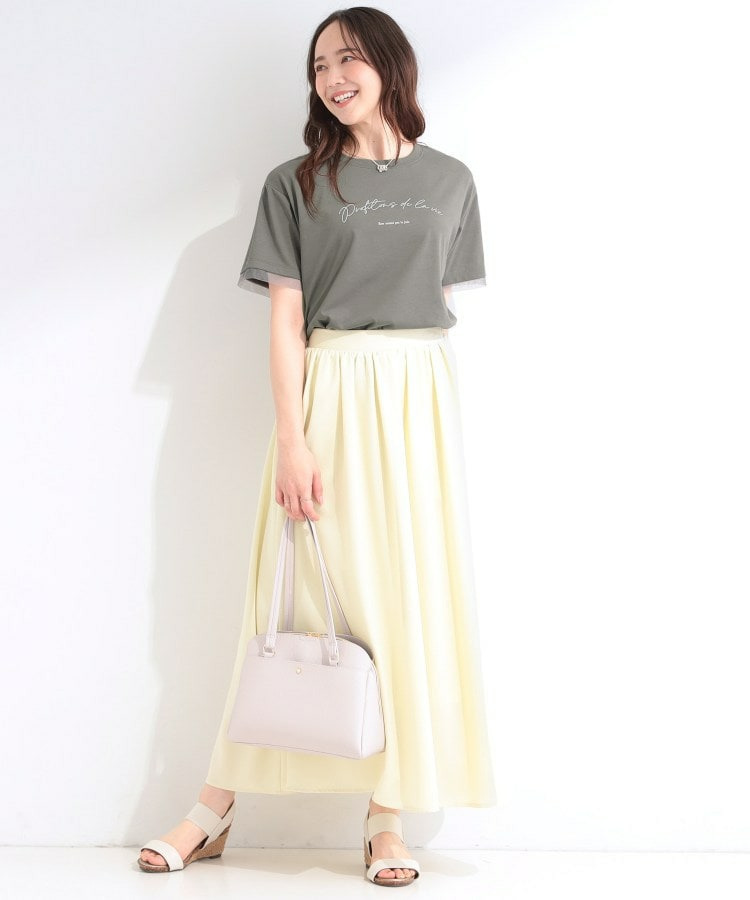 【ひんやり/S-LL/洗濯機可】色・柄選べる お袖チュールレイヤード プリントアソートTシャツ8