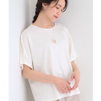 【洗濯機可/S-LL】フェイクパールがアクセント お袖タックドルマンブラウス