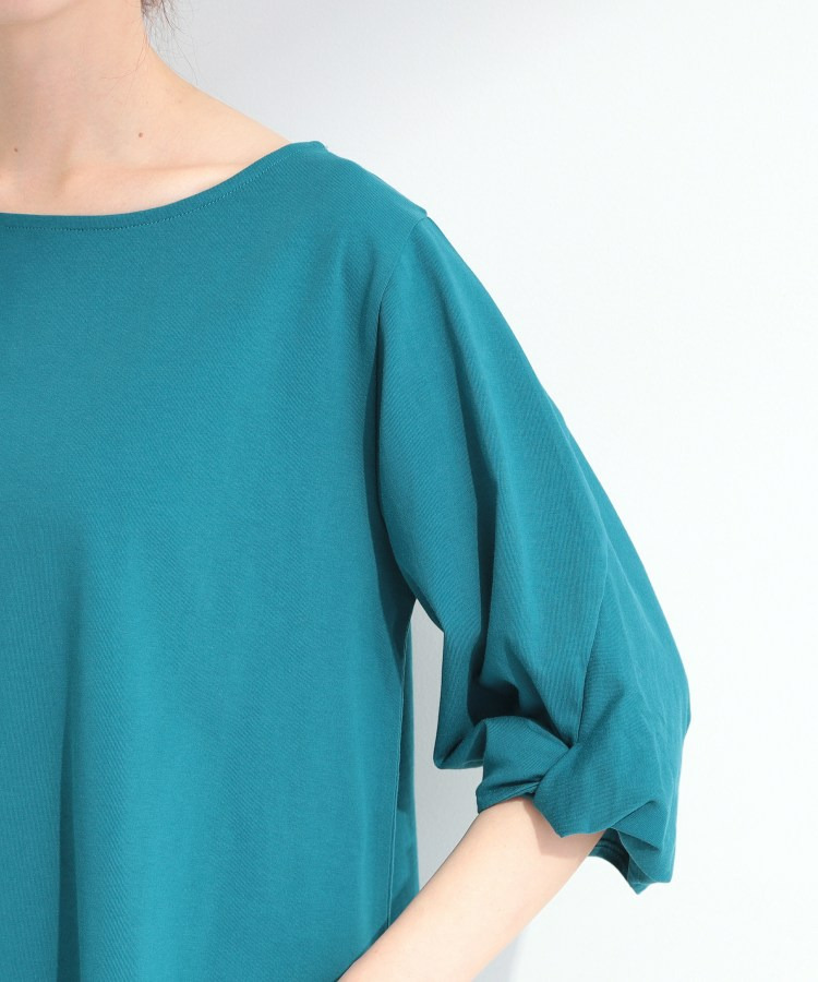 【洗濯機可/ひんやり/S-LL】裾レース切り替え ねじりお袖チュニック18