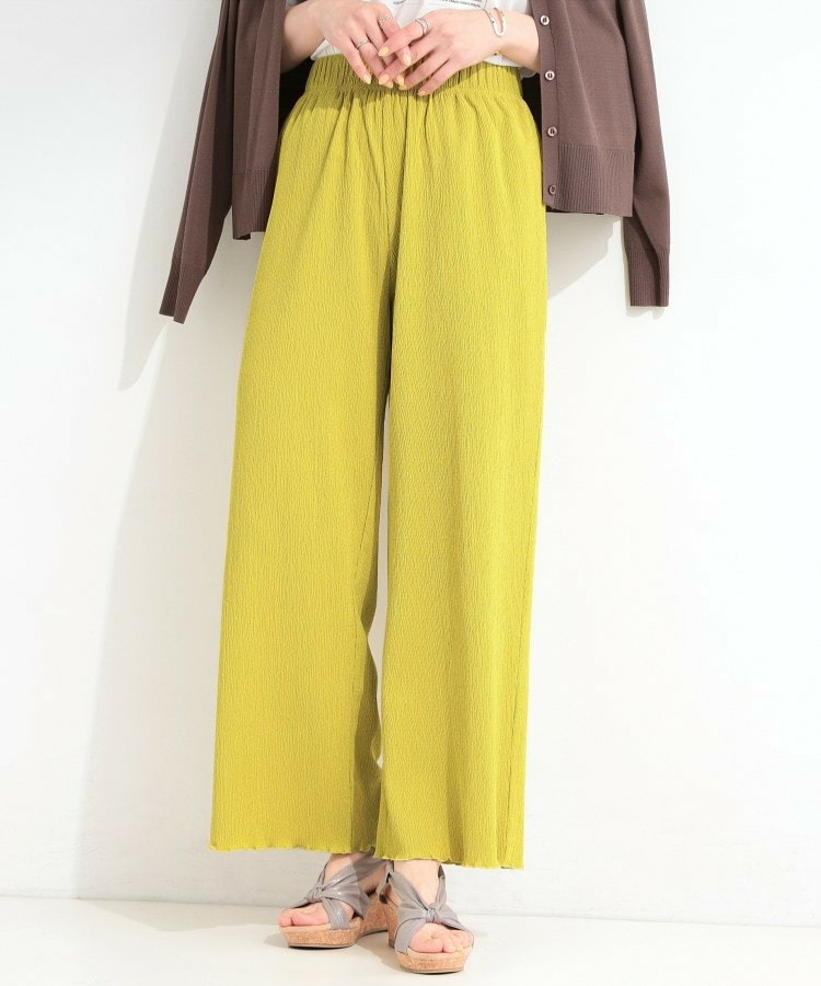 ポコポコ調 楊柳イージーワイドパンツ