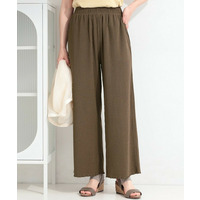 【洗濯機可/S-LL】さらさら、ゆったり 楊柳イージーワイドパンツ