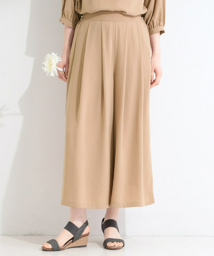 【セットアップ可】麻調タックスカーチョパンツ