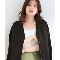 【洗濯機可/S-LL】お顔周りすっきり 大人のシアーシャツカーディガン