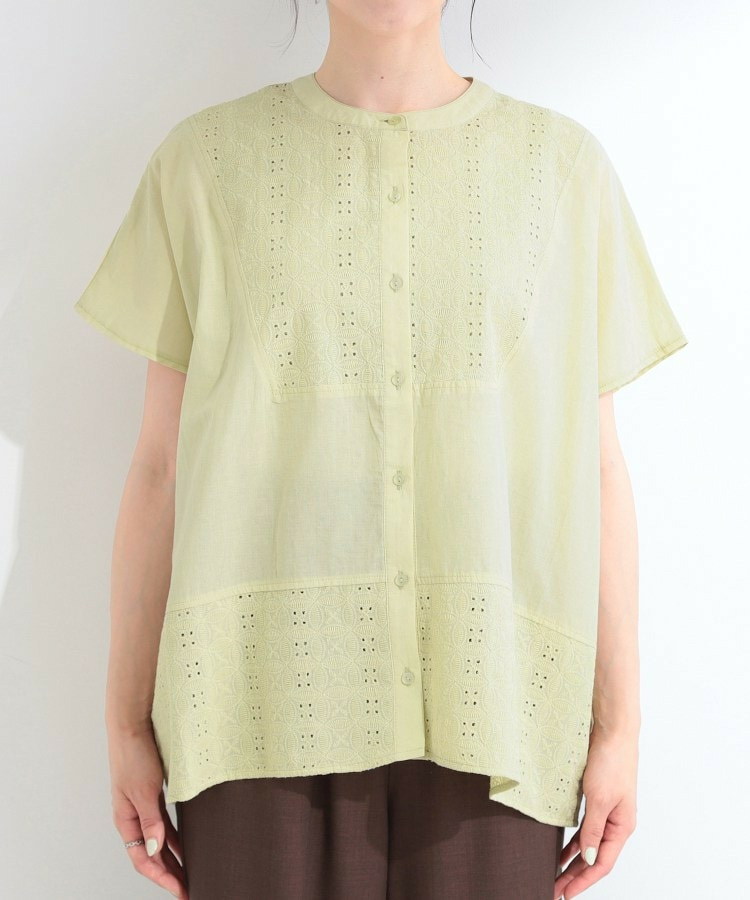 刺繍切り替え前あきブラウス14