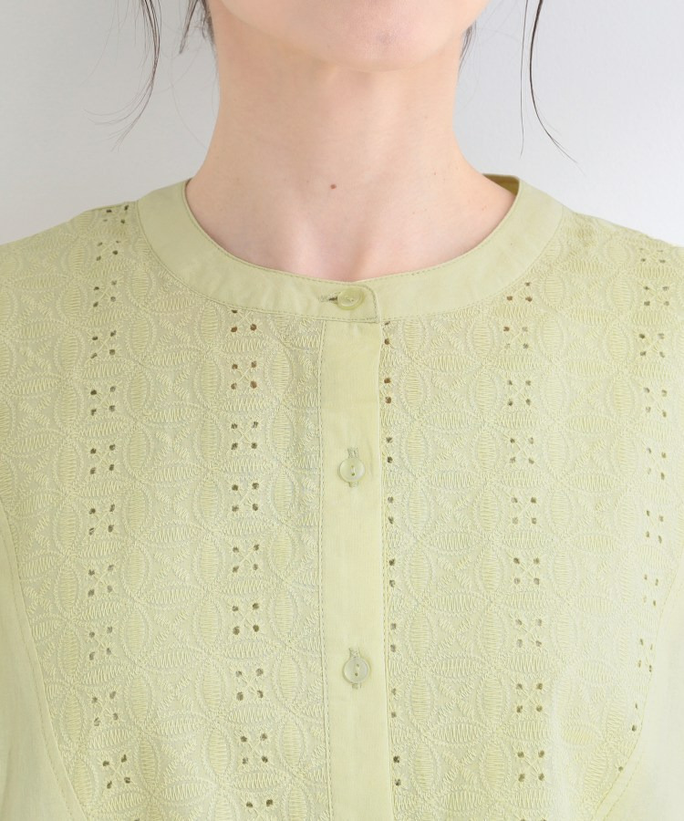 刺繍切り替え前あきブラウス17
