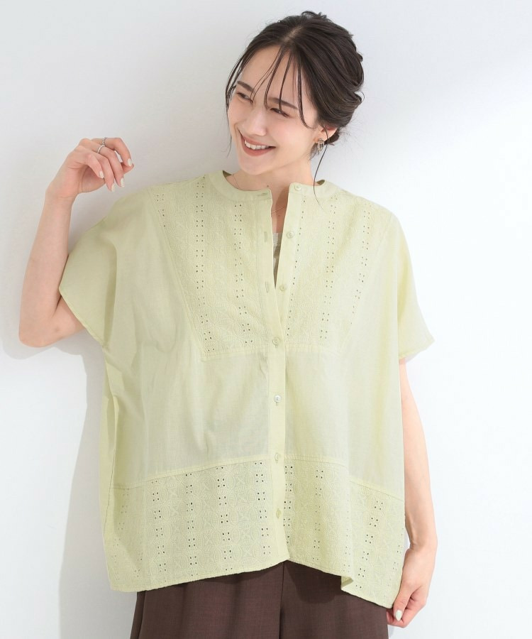 刺繍切り替え前あきブラウス6