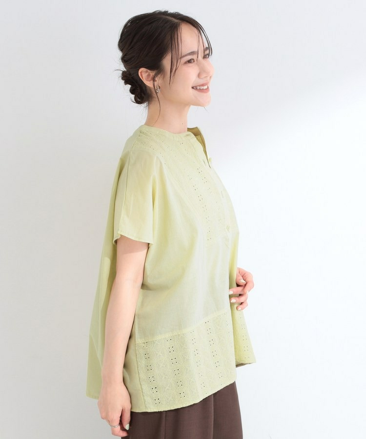 刺繍切り替え前あきブラウス7