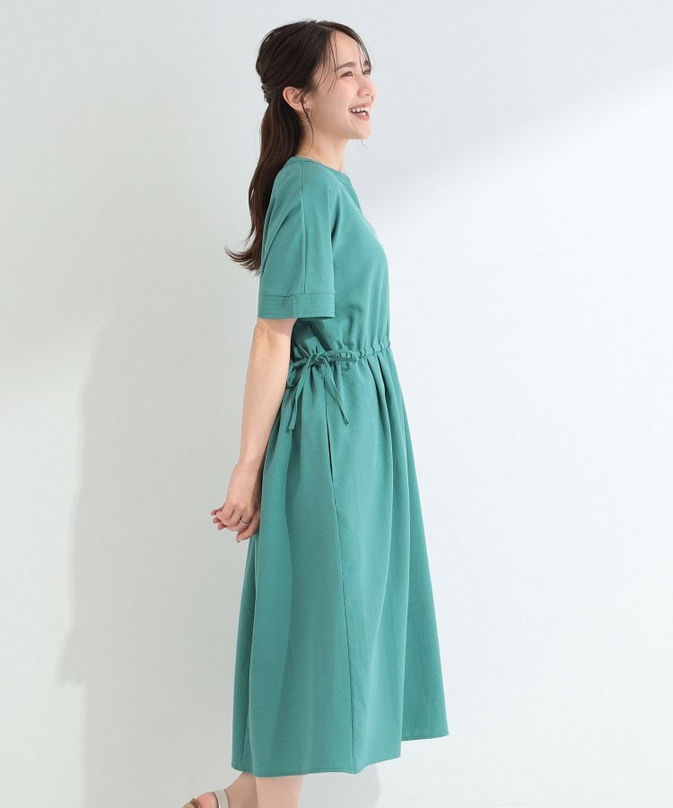 麻調スキッパー脇リボンワンピース7