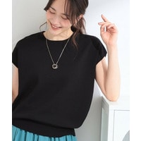 【ひんやり/洗濯機可/S-LL】インせず着られる 大人シンプルサマーニット