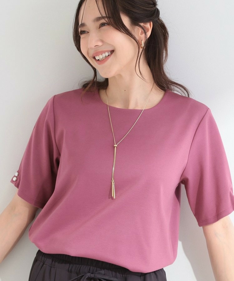 アクセサリー付き カットジョーゼットプルオーバー