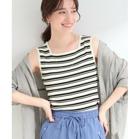 【S-LL】見せてもキレイ スクエアネック リブタンクトップ