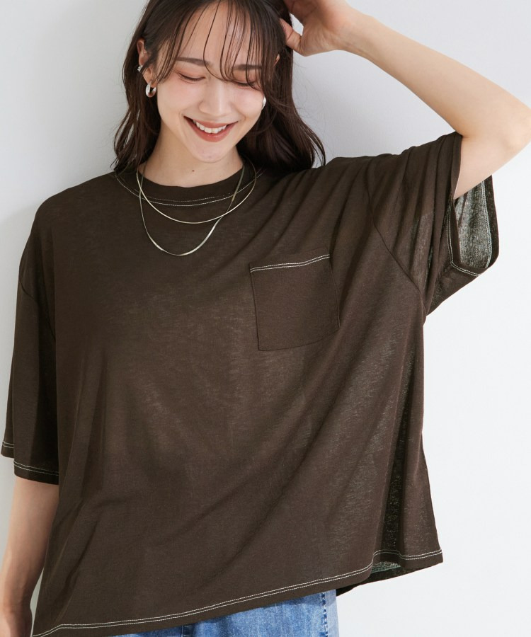 【S-LL/体型カバー】ゆるっとこなれる 大人のシアースラブTシャツ