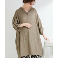 【ひんやり/S-LL/洗濯後しわになりにくい】体型カバーにも ゆるっとリラックスチュニック