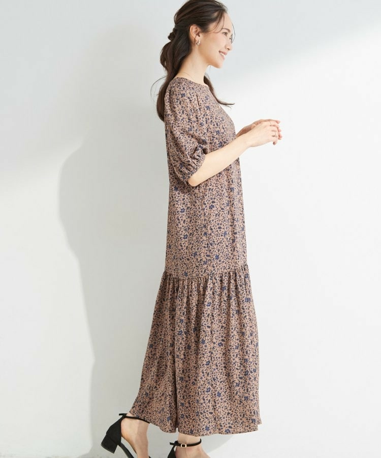 花柄ティアードワンピース7