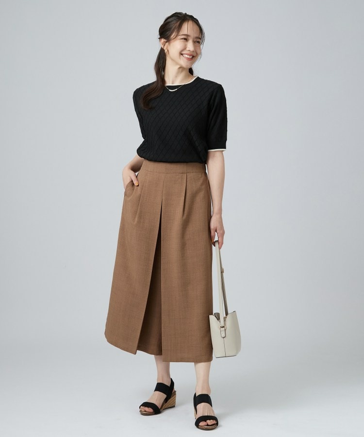 麻調タックキュロットパンツ8