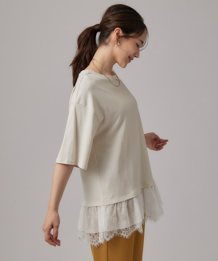 ひんやり裾レースTシャツ11