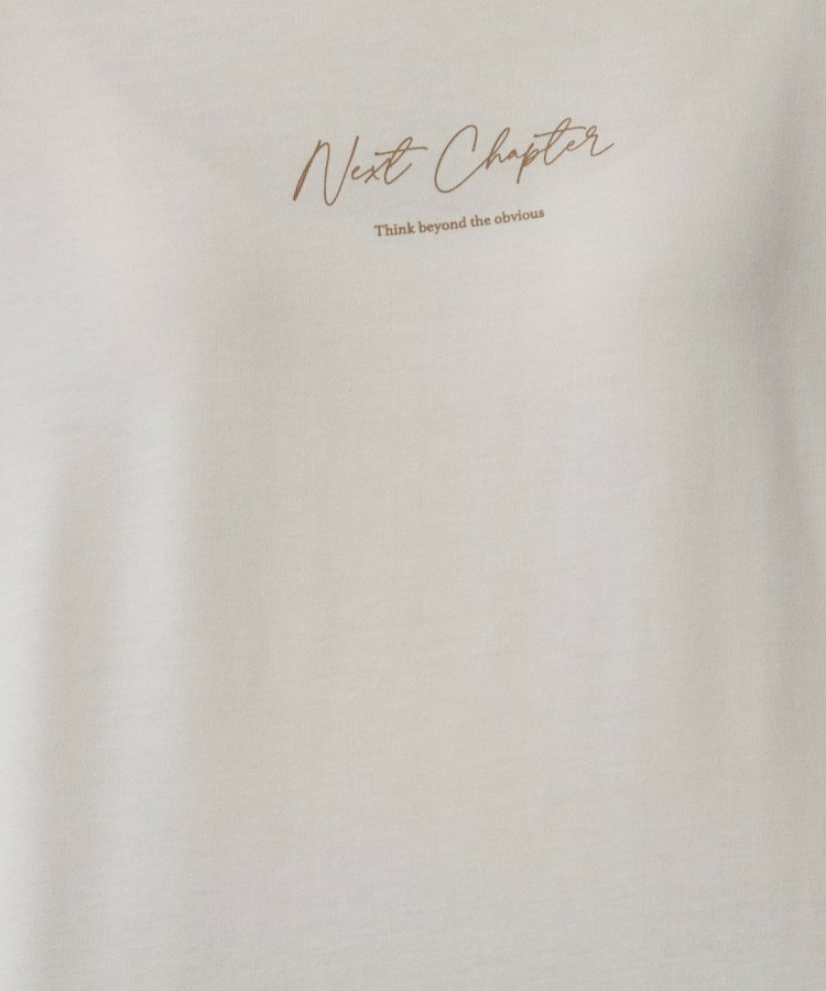 【体型カバー】インせず着られる 配色ステッチロゴTシャツ5