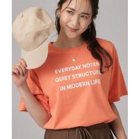【S-LL】大人っぽく着られる ジェルロゴプリントTシャツ