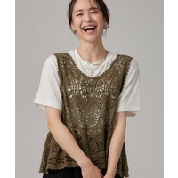 【2点セット】クロシェベスト+ロゴTセット