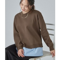 【S-LL】着るだけできまる シャツレイヤード風 スポンディッシュニット