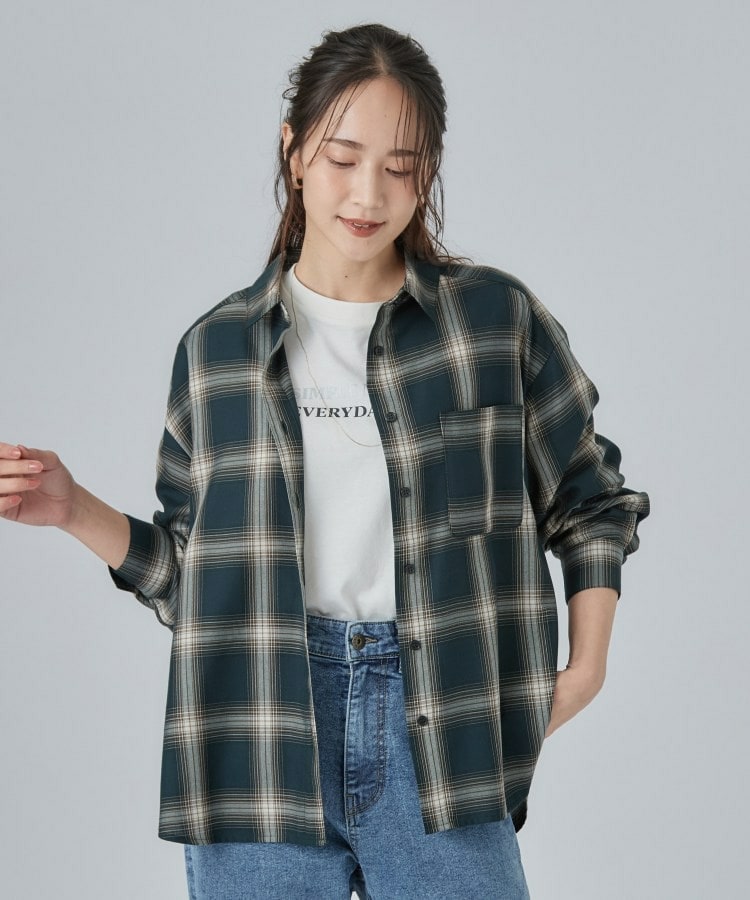 【洗濯後しわになりにくい/S-LL】選べる6パターン 羽織としても活躍する ベーシックシャツ10