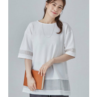 【S-LL】上品に体型カバー 大人のシアーチェックチュニック