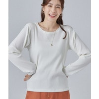 【S-LL】シンプルだから使いやすい すっきり見えの長袖トップス