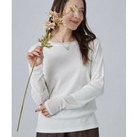 【S-LL/洗濯機可】コーデの幅広がる お袖チュールトップス