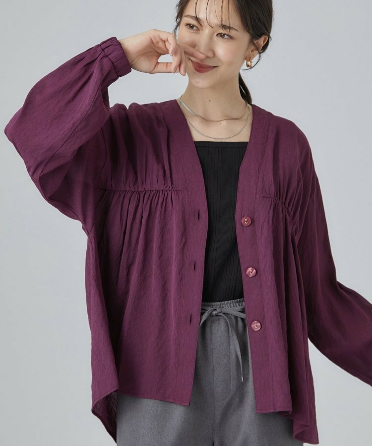 シャーリングシャツカーディガン