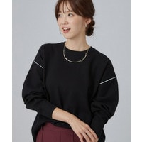 配色が目を引く　スウェットライクニット