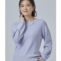 【吸湿発熱/S-LL/洗濯機可】繊細なラメがきらめく 華やぎニット