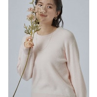 【吸湿発熱/S-LL/洗濯機可】繊細なラメがきらめく 華やぎニット