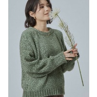 【S-LL】大人のラメ モールフェザーニット
