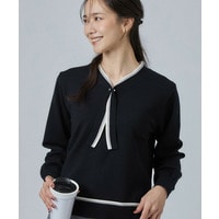 もちもち配色ボウタイニットTOPS